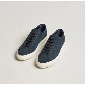 COMMON PROJECTS Achilles Sneakers Nubuck Leather Navy Blue Sz 41/US 10 $598